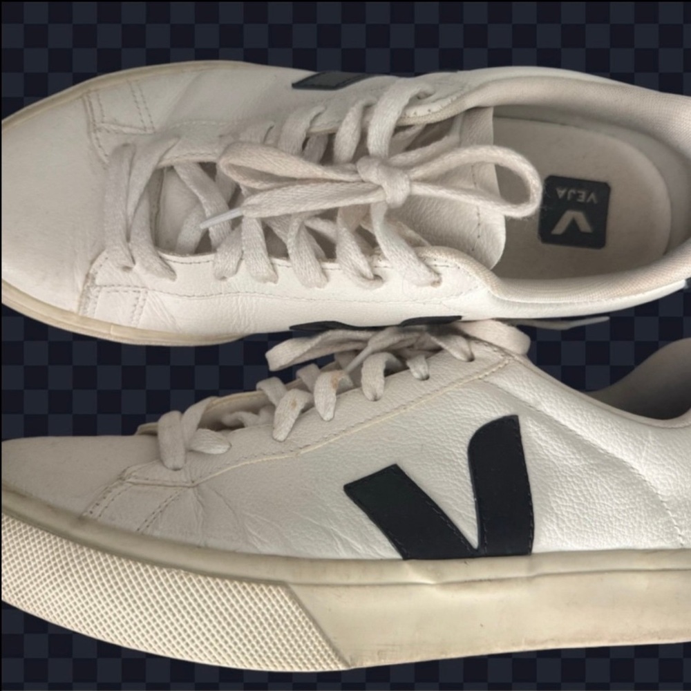 Veja White and Black Sneakers Minimalist Design